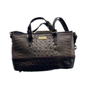 Brahmin Mercury Crescent Textured Leather Medium Asher Satchel Bag Purse